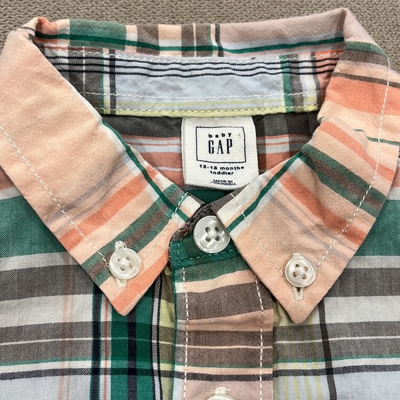 Gap Kids Plaid Short Sleeve Shirt - Picture 3 of 5